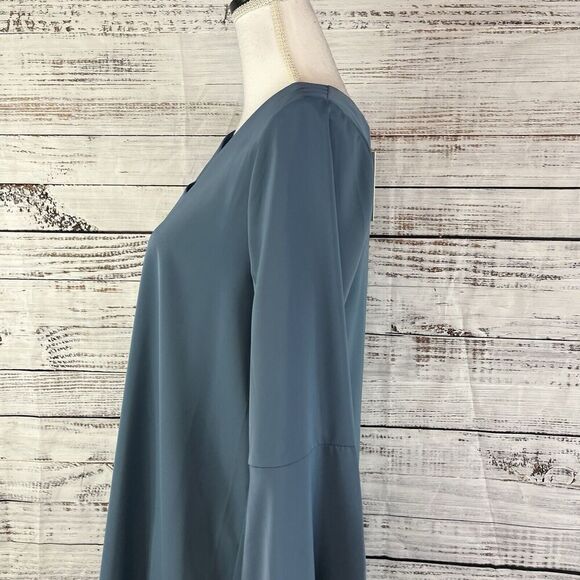 Sugar Lips Dress size Medium Shimmery Gray Knee Straight Boho Wedding Church - Picture 8 of 12